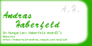 andras haberfeld business card